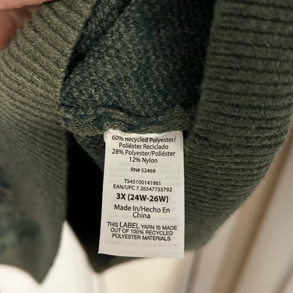 NWT Terra & Sky Women's Plus Size Scoop Neck Leopard Print Sweater Dress 3x - Picture 8 of 10